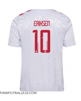 Danemarca Christian Eriksen #10 Tricou Fotbal Replică European 2024 Barbati Deplasare